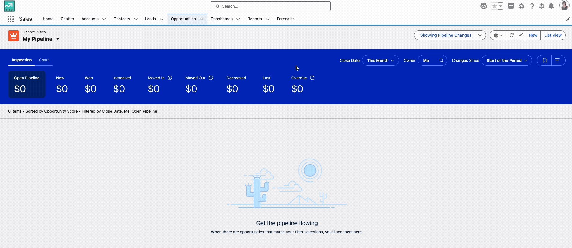 Salesforce Pipeline Inspection with Filter\u00a0options